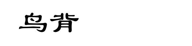 鸟背