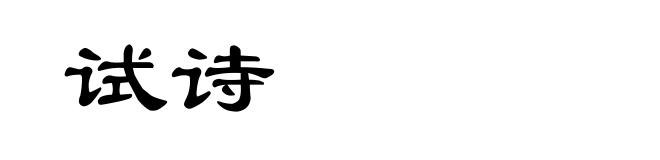试诗