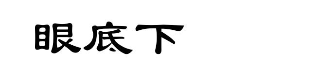 眼底下