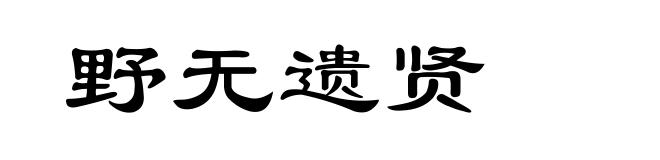 野无遗贤