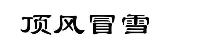 顶风冒雪