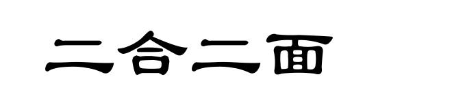 二合二面