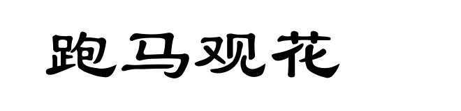 跑马观花