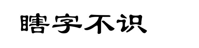 瞎字不识