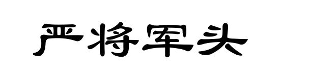 严将军头