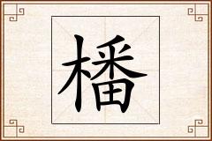 橎怎么写