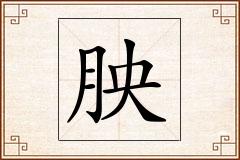 胦怎么写