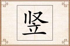 竖怎么写