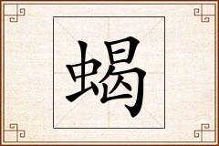 蝎怎么写