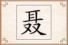 聂怎么写