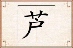 芦怎么写