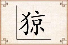 猄怎么写