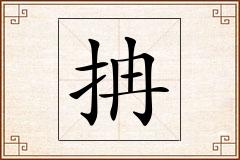 抩怎么写