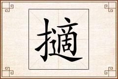 擿怎么写