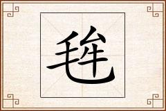 毪怎么写